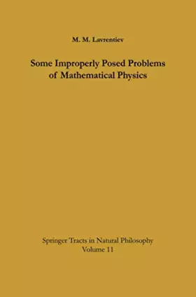 Couverture du produit · Some Improperly Posed Problems of Mathematical Physics