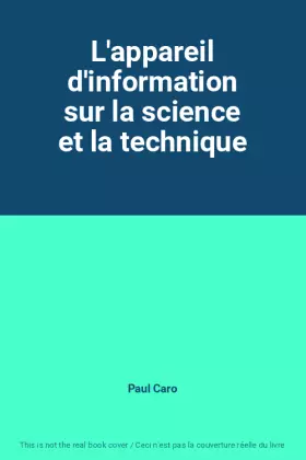 Couverture du produit · L'appareil d'information sur la science et la technique