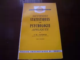 Couverture du produit · Méthodes statistiques en psychologie appliquée - tome 3eme seul