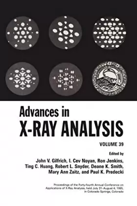 Couverture du produit · Advances in X-Ray Analysis