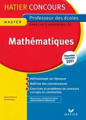 Couverture du produit · Hatier Concours CRPE 2011 - Mathématiques - Epreuve d'admissibilité