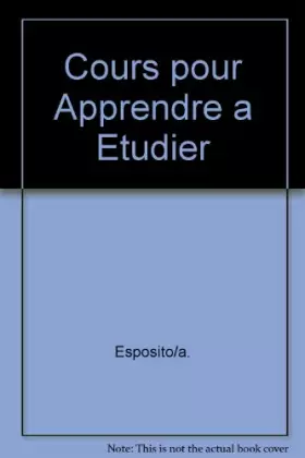 Couverture du produit · Cours pour Apprendre a Etudier