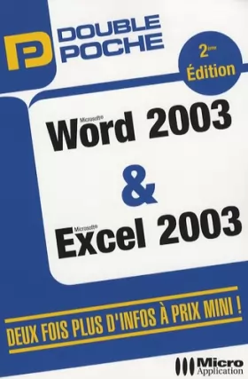 Couverture du produit · Word 2003 et Excel 2003