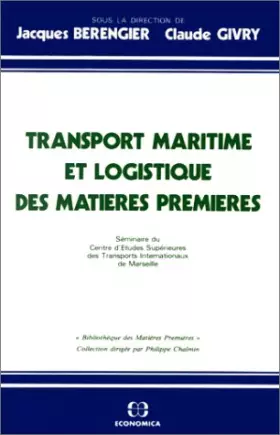 Couverture du produit · Transport maritime et logistique des matières premières