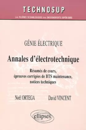 Couverture du produit · Annales d'électrotechnique. BTS maintenance