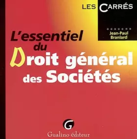Couverture du produit · L'essentiel du droit général des sociétés