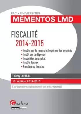 Couverture du produit · Fiscalité 2014-2015, 15ème Ed