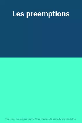 Couverture du produit · Les preemptions