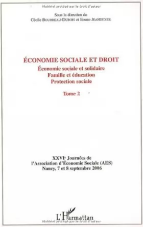Couverture du produit · Economie sociale et droit. : 2, Economie sociale et solidaire