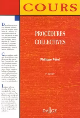 Couverture du produit · Procédures collectives : Edition 2006