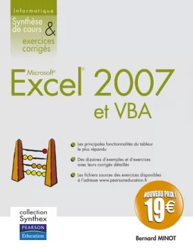 Couverture du produit · Excel 2007 et VBA Synthex nouveau prix