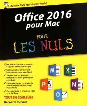 Couverture du produit · Office 2016 pour Mac pour les Nuls