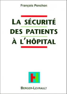 Couverture du produit · Sécurité des patients à l'hôpital