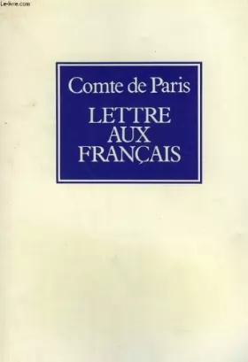 Couverture du produit · Lettre aux Français