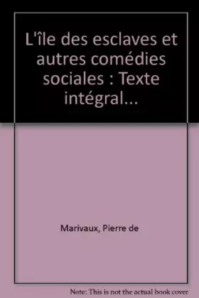Couverture du produit · MARIVAUX ULB ILE ESCLAVES NP (Ancienne Edition)