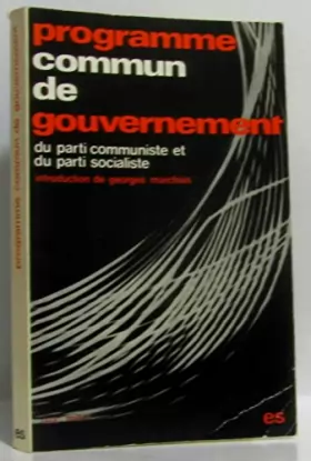 Couverture du produit · Programme commun de gouvernement