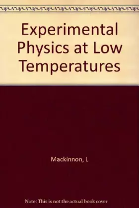 Couverture du produit · Experimental Physics At Low Temperatures