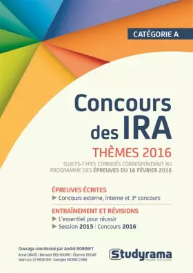 Couverture du produit · Concours des IRA : Thèmes 2016