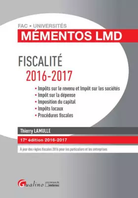 Couverture du produit · Memento LMD - Fiscalité 2016-2017