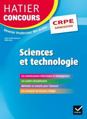 Couverture du produit · Hatier Concours CRPE 2017 - Epreuve orale d'admission - Sciences et technologie