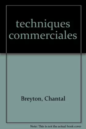 Couverture du produit · Techniques commerciales : terminale G3