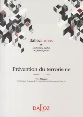 Couverture du produit · Prévention du terrorisme