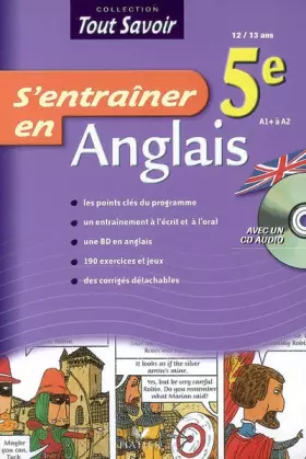 Couverture du produit · S'entraîner en Anglais, 5e (A1+ à A2) - Cahier d'activités + un CD audio
