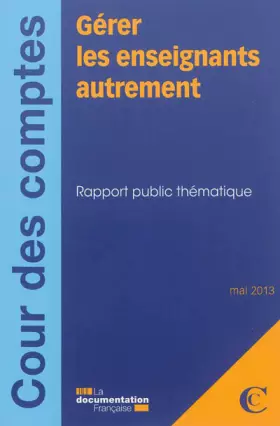 Couverture du produit · Gérer les enseignants autrement