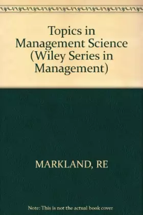 Couverture du produit · Topics in Management Science
