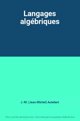 Couverture du produit · Langages algébriques