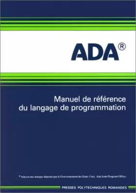 Couverture du produit · ADA. Manuel de référence du langage de programmation
