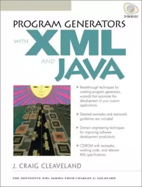 Couverture du produit · Program Generators with XML and Java