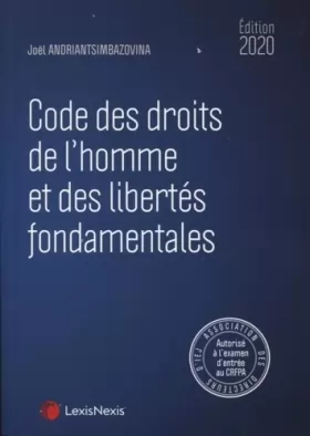 Couverture du produit · Code des droits de l'homme et des libertés fondamentales 2020