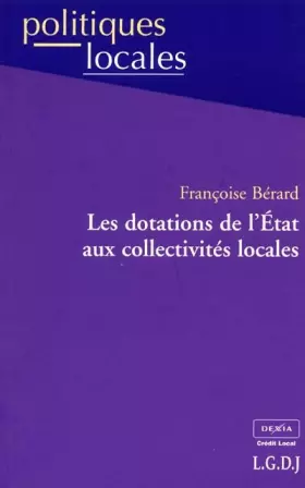 Couverture du produit · les dotations de l'etat aux collectivités locales