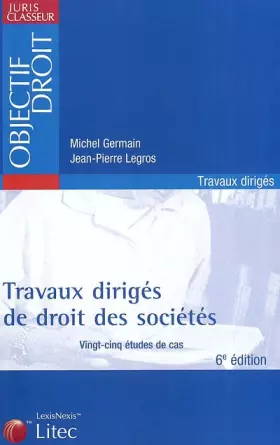 Couverture du produit · Travaux dirigés de droit des sociétés (ancienne édition)