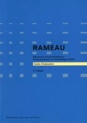 Couverture du produit · Guide d'indexation Rameau