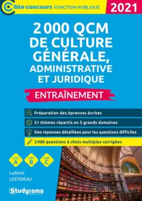 Couverture du produit · 2000 QCM de culture générale - Entraînement