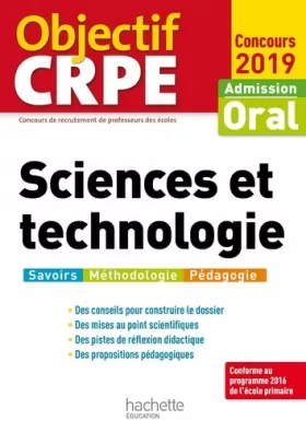 Couverture du produit · Objectif CRPE Sciences et technologie 2019