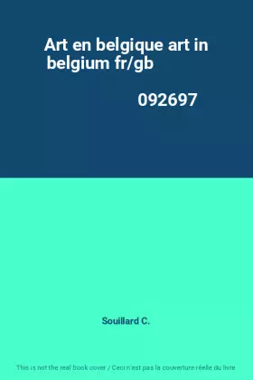 Couverture du produit · Art en belgique art in belgium fr/gb                                                          092697