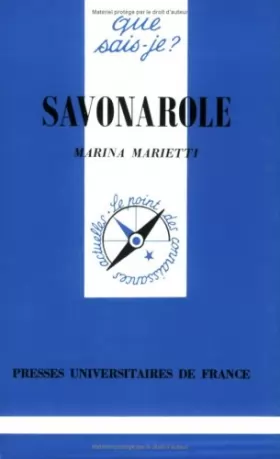 Couverture du produit · Savonarole
