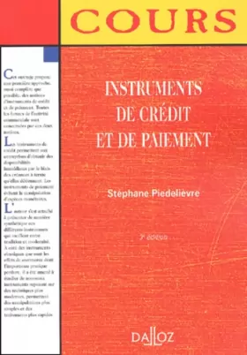 Couverture du produit · Instruments de crédit et de paiement