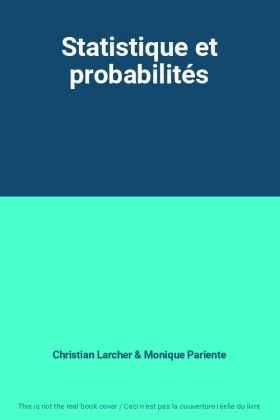 Couverture du produit · Statistique et probabilités