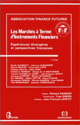 Couverture du produit · Les marchés à terme d'instruments financiers
