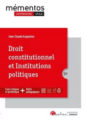 Couverture du produit · Droit constitutionnel et Institutions politiques