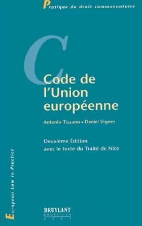 Couverture du produit · Code de l'Union européenne
