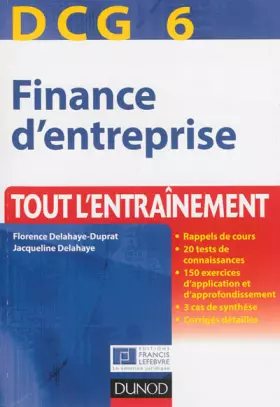 Couverture du produit · DCG 6 - Finance d'entreprise - 4e édition - Tout l'entraînement: Tout l'entraînement