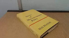 Couverture du produit · Theory of Macroeconomic Policy