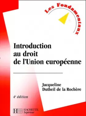 Couverture du produit · Introduction au droit de l'Union européenne