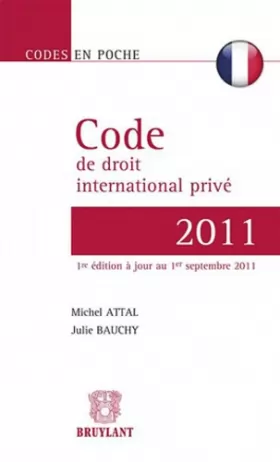 Couverture du produit · Code de droit international privé français