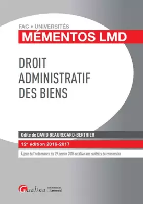 Couverture du produit · Droit administratif des biens